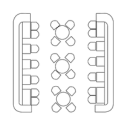 The Stage icon small graphic element 128x128 pixels for Wild Honey restaurant website navigation