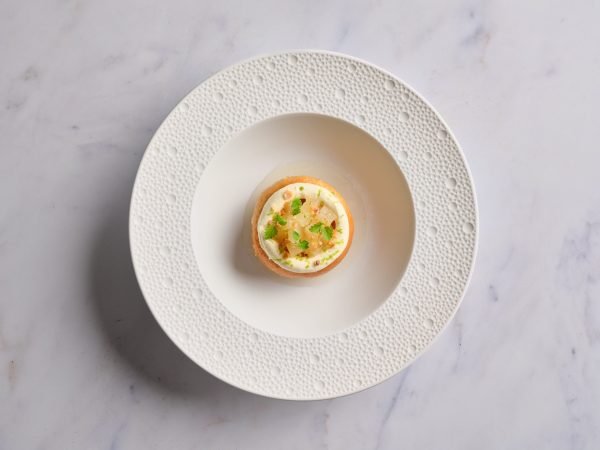 Refined seasonal starter served at Wild Honey St James